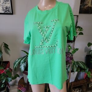 FIRM✅️ Stylish Vibrant Green Short Sleeve Tee